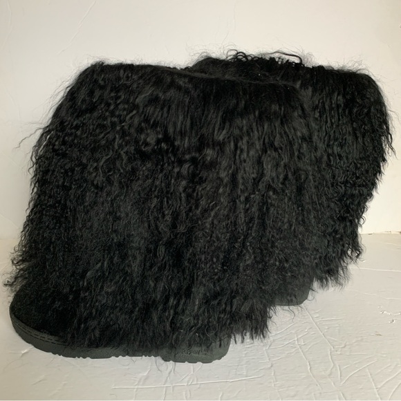 Bearpaw Boetis II Black Real Fur Winter Boots Women’s 7 New In Box - Picture 6 of 14